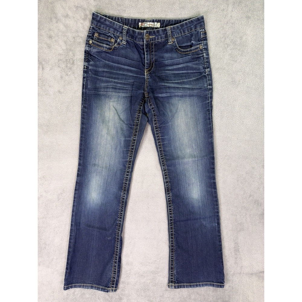 BKE Jeans Womens‎ 28 Blue Wendi Bootcut Mid Rise Dark Wash Denim Stretch Western